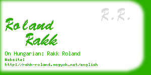 roland rakk business card